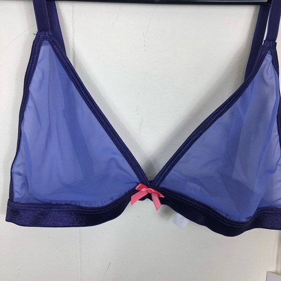 NWT Coquette Sheer Purple and Pink Bralette OS - Picture 5 of 9